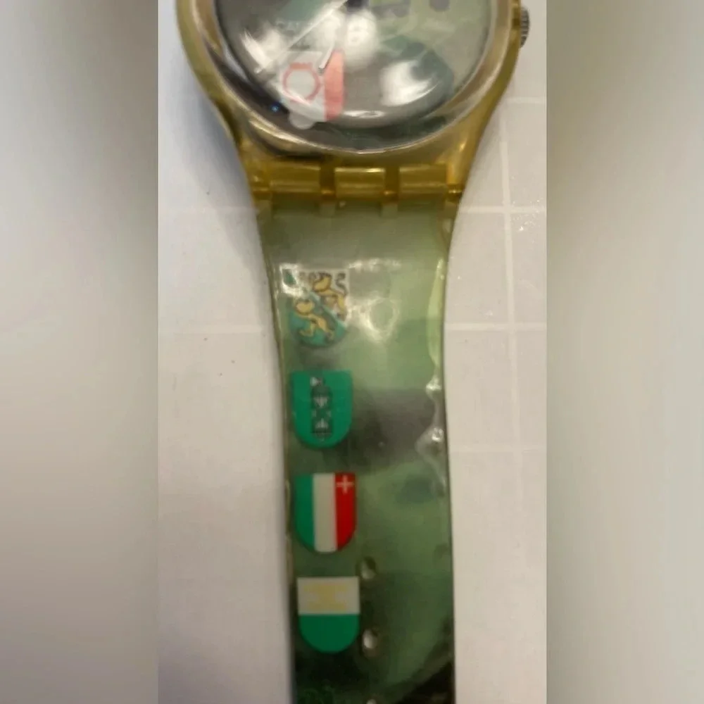 SWATCH Watch Vintage Olympics Men’s Women’s Unisex Multi-National Flags RARE HTF
